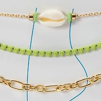 Under The Sea Beaded Anklet 3-Count