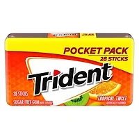 Trident® Tropical Twist Sugar-Free Gum Pocket Pack - 28 Sticks