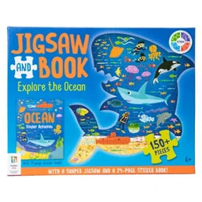 150-Piece Jigsaw Puzzle & Sticker Book Set