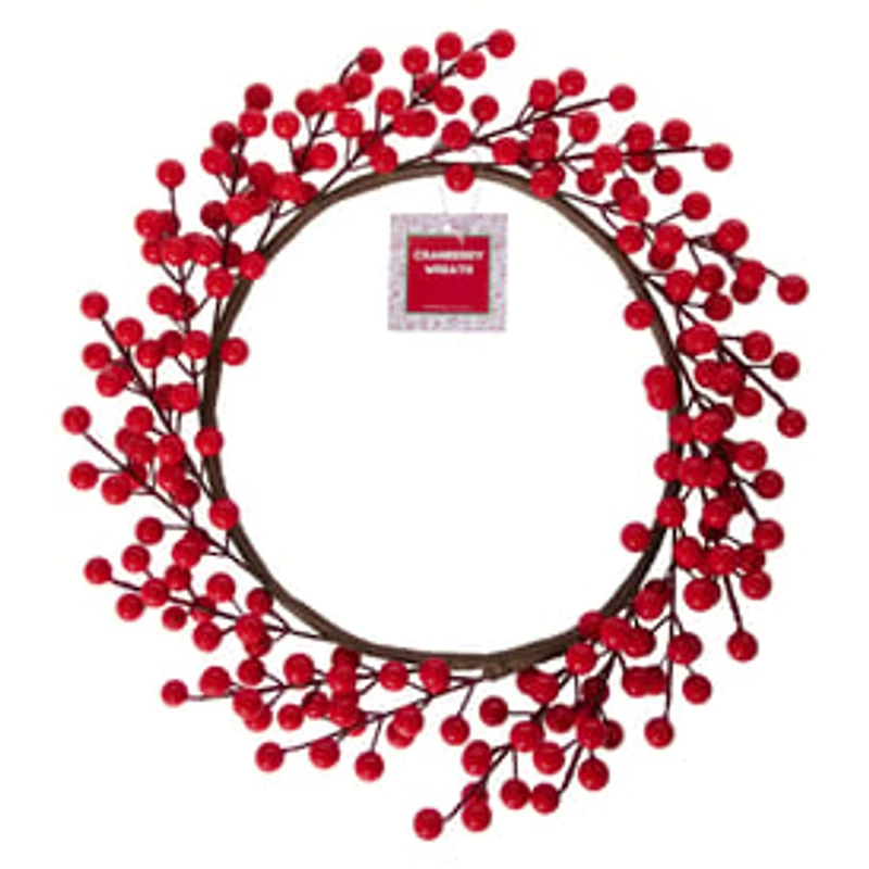 Cranberry Wreath 15in
