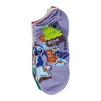 Ladies Disney Stitch No-Show Socks 5-Pack