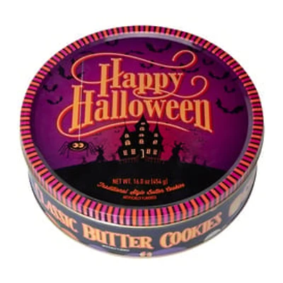 Happy Halloween Classic Butter Cookies Tin 16oz