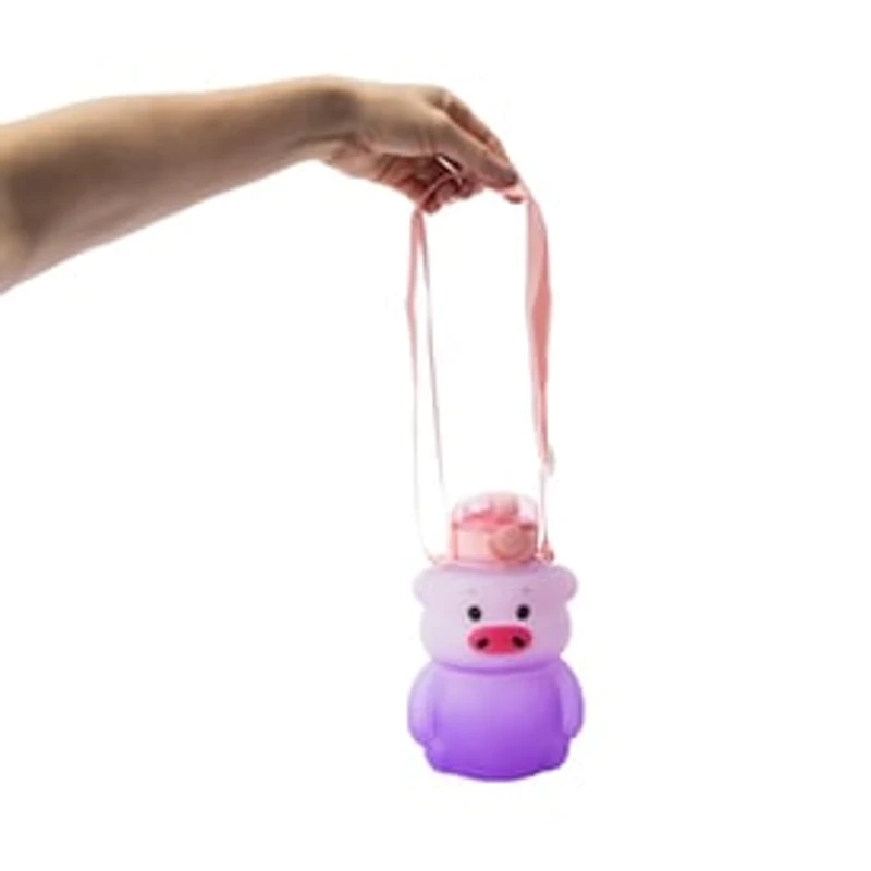 Purple Gradient Pig Water Bottle 35oz