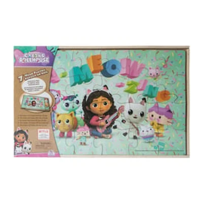 DreamWorks Gabby's Dollhouse Wood Puzzles 7-Count