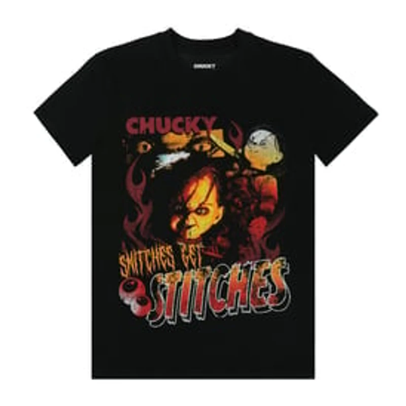 Chucky Snitches Get Stitches Graphic Tee