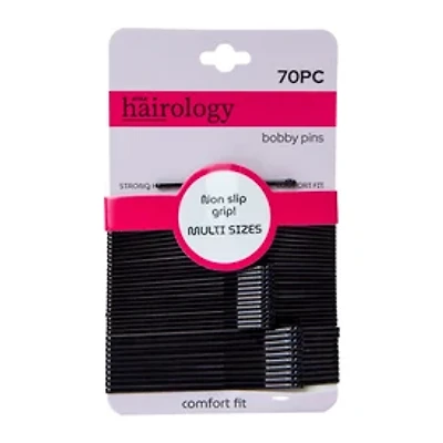 Black Comfort Grip Bobby Pins 70-Count