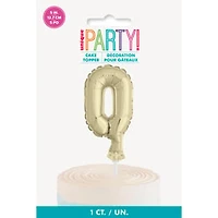 Gold Foil Number Balloon Cake Topper 5in