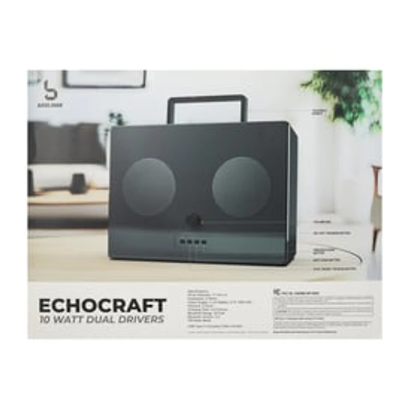 Bass Jaxx™ Echocraft Boombox 10W Dual Drivers Wireless Speaker