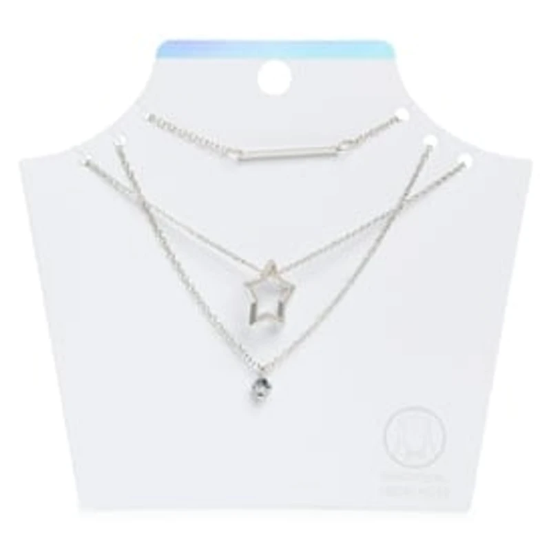 Silver Star Layer Necklaces 3-Piece Set