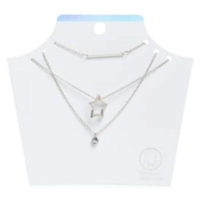 Silver Star Layer Necklaces 3-Piece Set