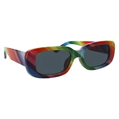 Ladies Rainbow Pride Rectangle Sunglasses