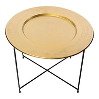 Gold Etched Table 17in x 21in