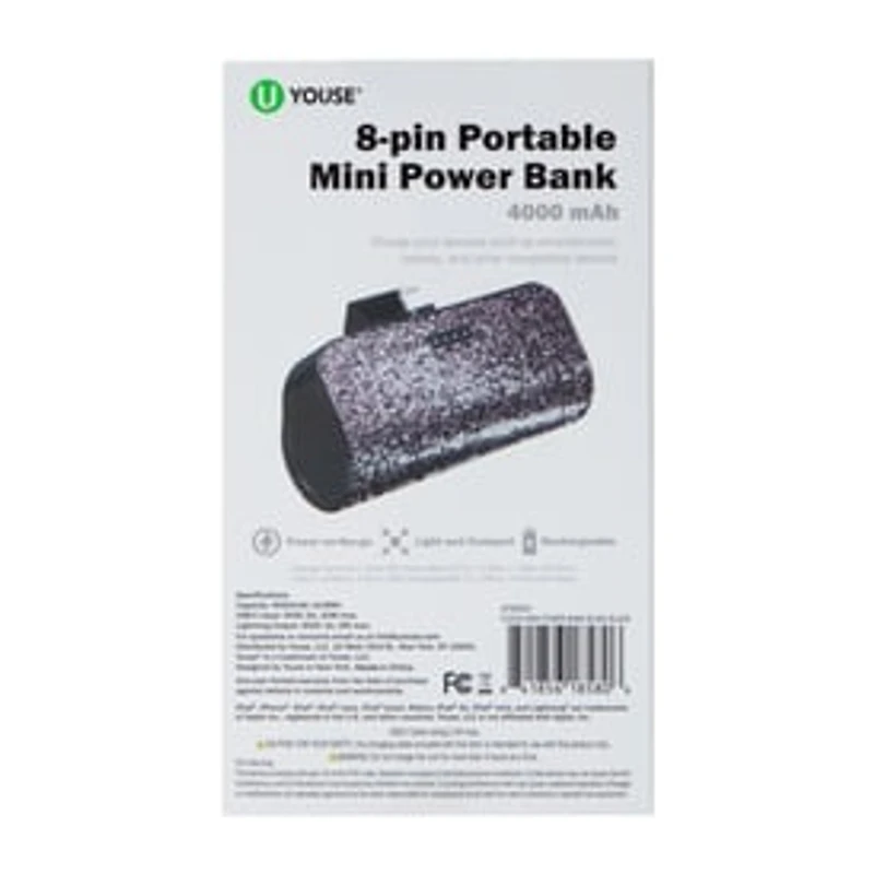 8-Pin Portable Mini Power Bank 4000mAh