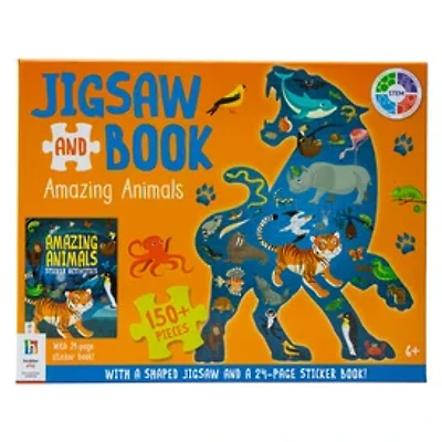 Shaped Jigsaw & Sticker Book 150-Piece
