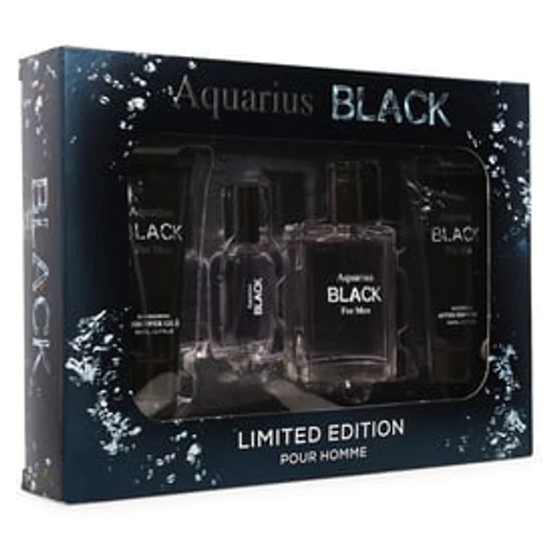 Aquarius Black For Men Pour Homme 3-Piece Gift Set