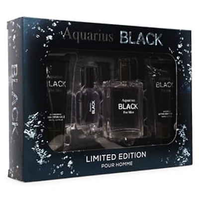 Aquarius Black For Men Pour Homme  3-Piece Gift Set