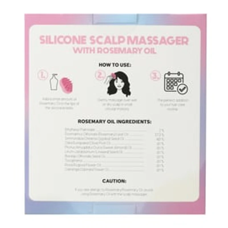 Silicone Scalp Massager With Rosemary Oil Set