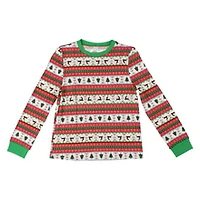 Juniors Holiday Fair Isle Pajama Top