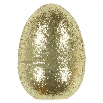 Extra Large Fillable Gold Glitter Easter Egg 6in