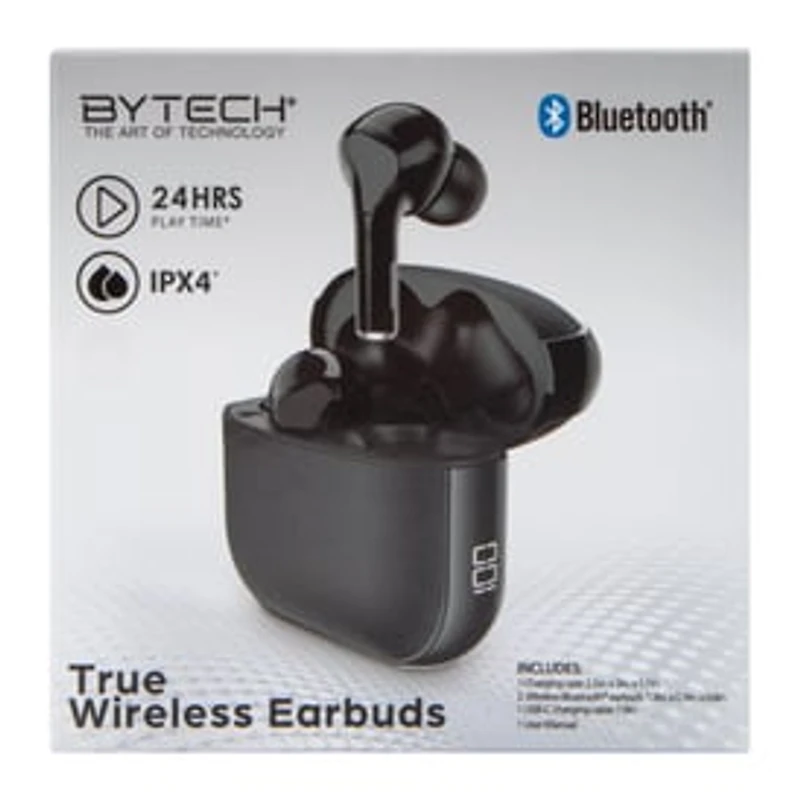 24-Hour True Wireless Earbuds With Mic & Case