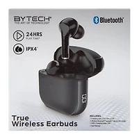 24-Hour True Wireless Earbuds With Mic & Case