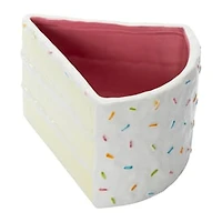Cake Slice Ceramic Vase 6.38in x 5.4in