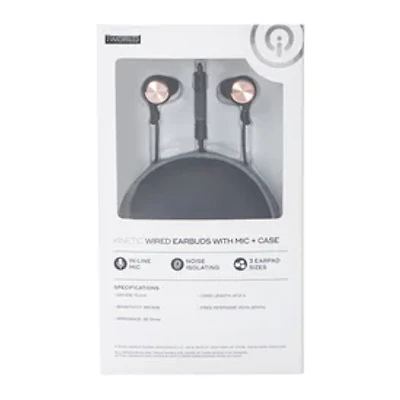 Kinetic Wired Earbuds With Case