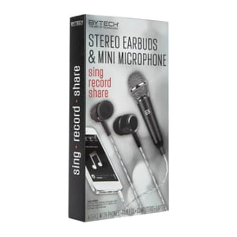 Stereo Earbuds & Mini Microphone