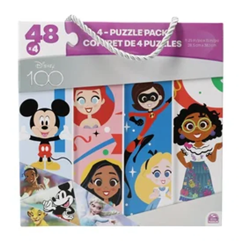 Disney 100 48-Piece Puzzles 4-Count