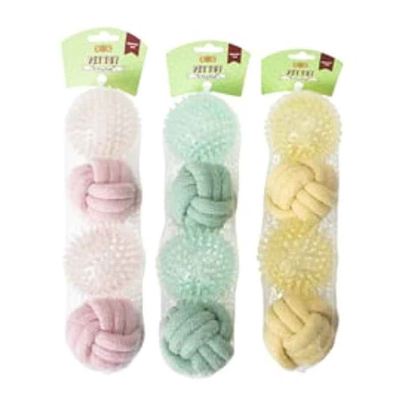 Pet Ball Toy 4-Pack (Styles May Vary)