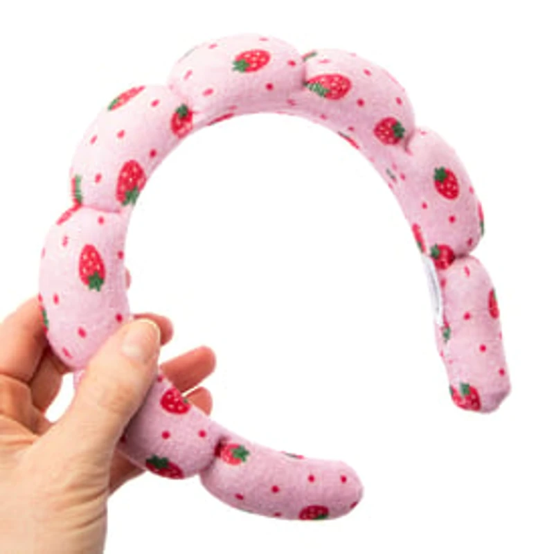 Padded Headband With Hair Tie - Strawberry
