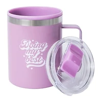 Positive Quote Mug With Lid 12oz