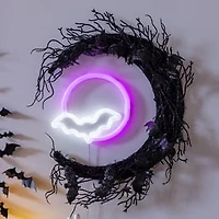 Halloween LED Neon Light - Bat & Moon