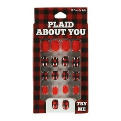 Plaid Press-On Nails 18-Piece Set