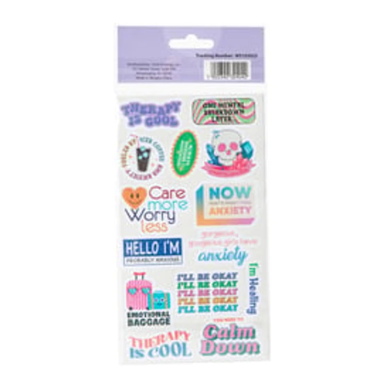 Anxiety Glitter Stickers 4-Sheets