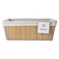 Lined Bamboo Storage Bin 12in x 8in