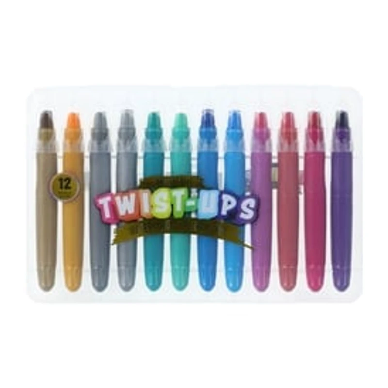 Metallic Twist-Ups Gel Crayons 12-Pack