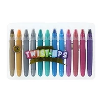Metallic Twist-Ups Gel Crayons 12-Pack