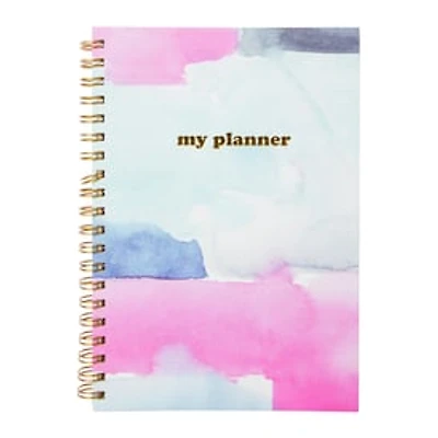 Spiral-Bound Undated Weekly Planner
