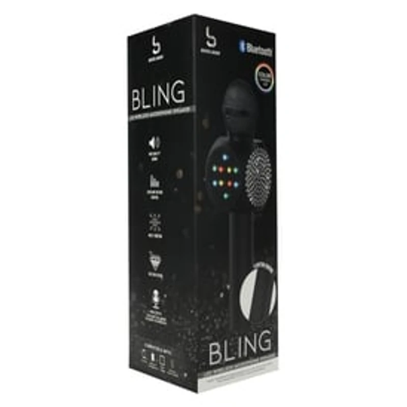 Bluetooth® Karaoke LED Bling Mic With Speaker