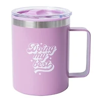Positive Quote Mug With Lid 12oz