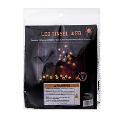 Halloween LED Tinsel Web