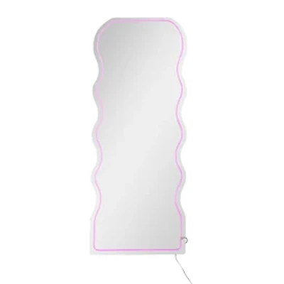 Wavy LED Light-Up Floor Mirror 18.5in x 46in
