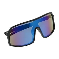 Young Mens Black Shield Sunglasses
