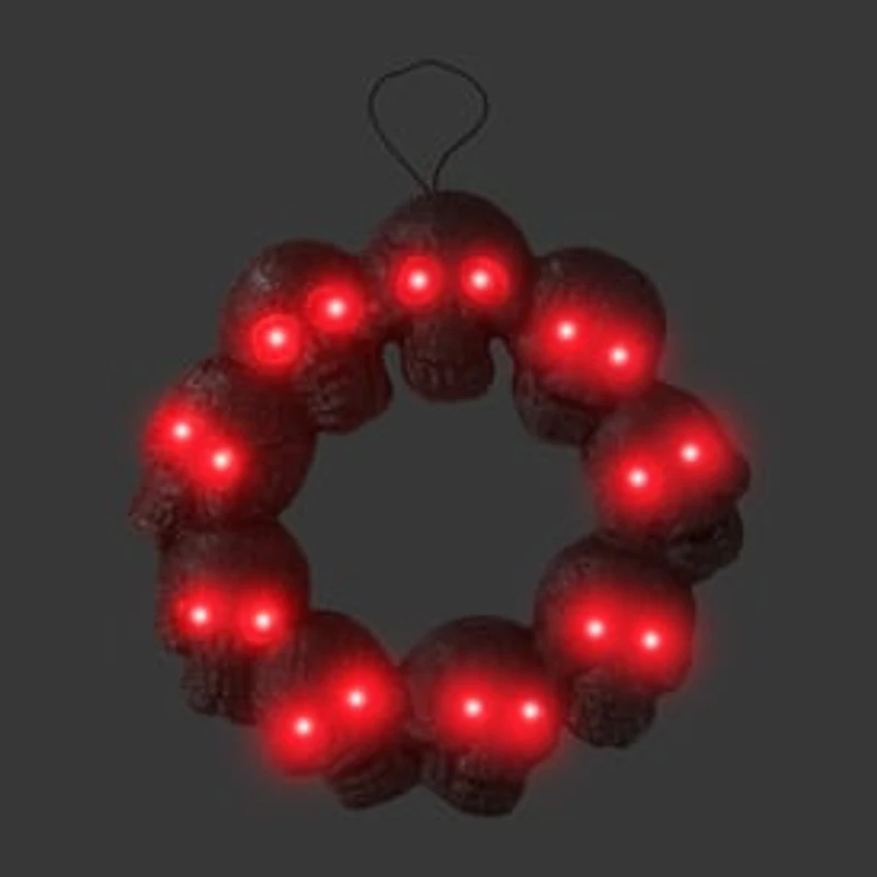 Halloween LED Skull Wreath