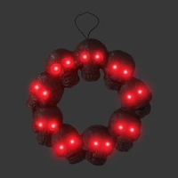 Halloween LED Skull Wreath