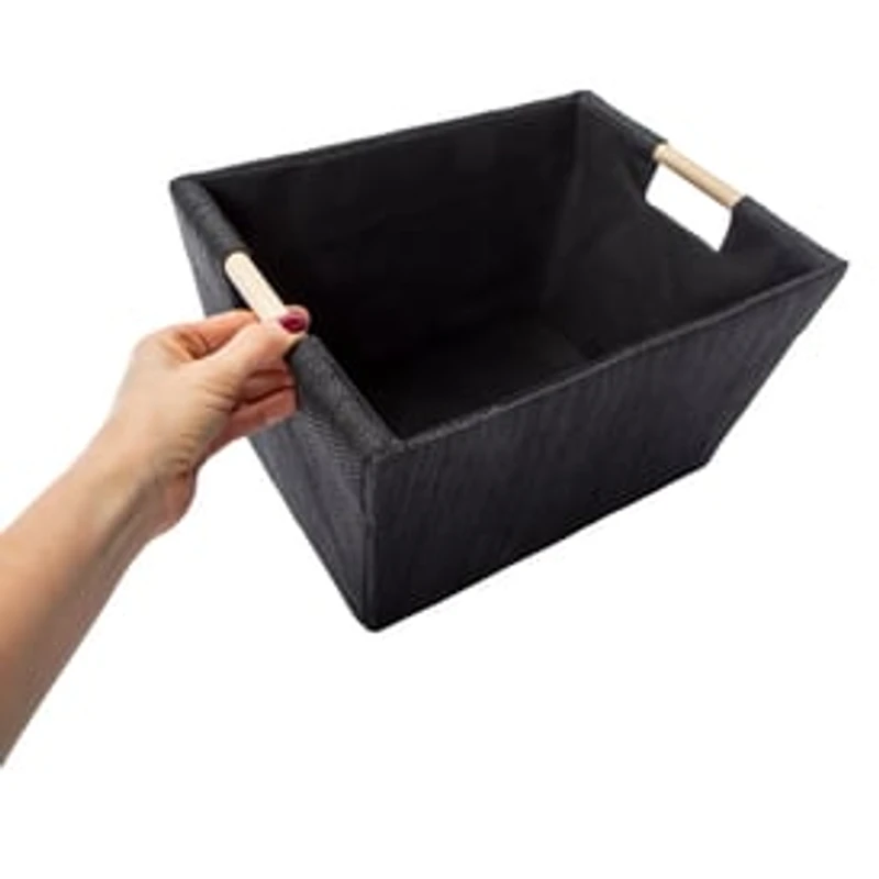 Woven Paper Storage Bin 13.8in x 10in