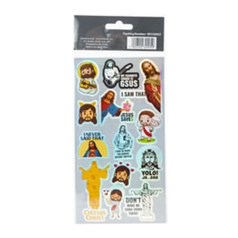 Holographic Jesus Stickers 4-Sheets