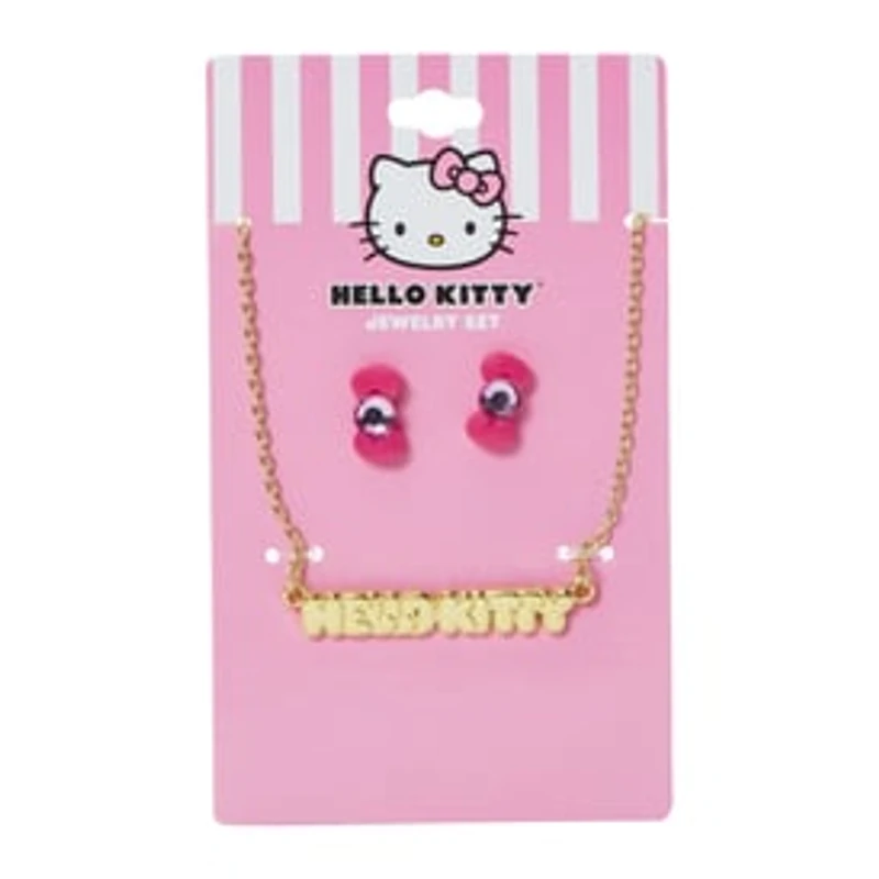 Hello Kitty™ Necklace & Bow Earring Set