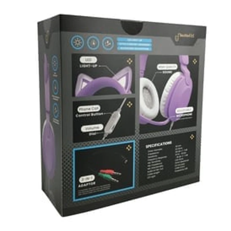 Wired LED Cat Ear Gaming Headset